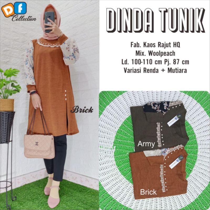 DINDA TUNIK BY DF COLLECTION (100% REAL PICT ORI BERLABEL DF)