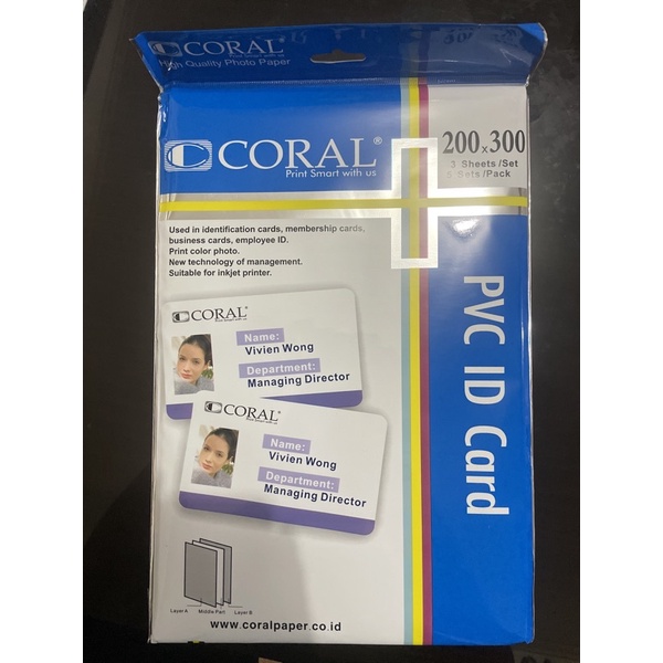 PVC CORAL ID CARD ORIGINAL