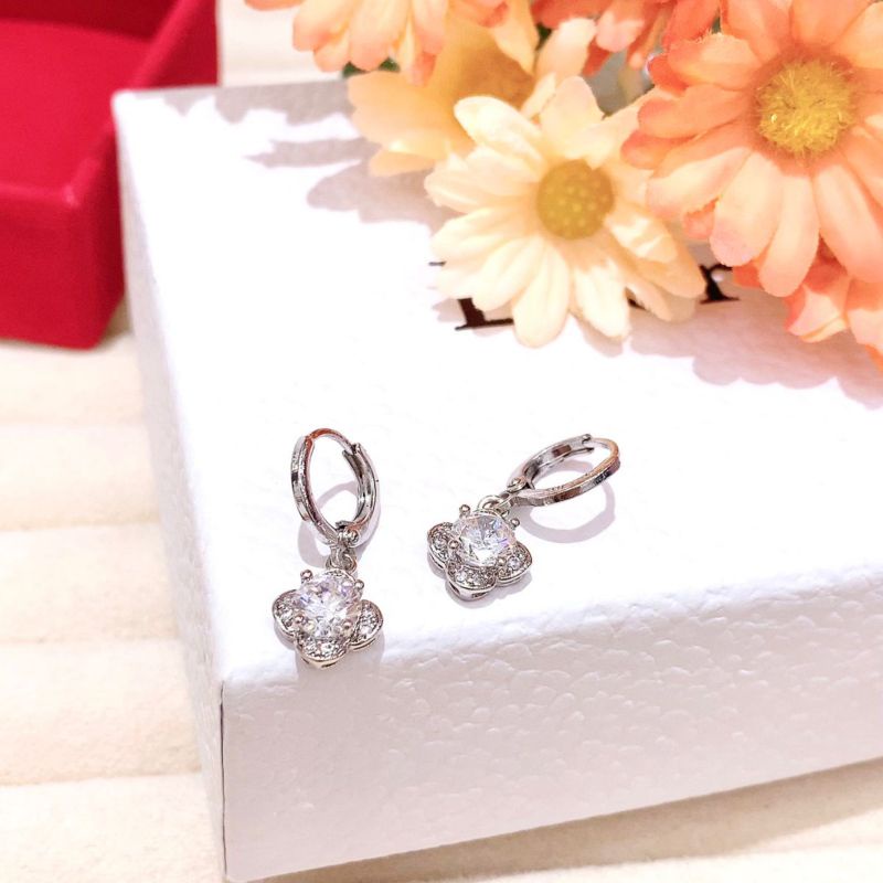 Anting Silver925 Perak mata kilau Anti Karat anti alergi anting premium berlian kilap N-030