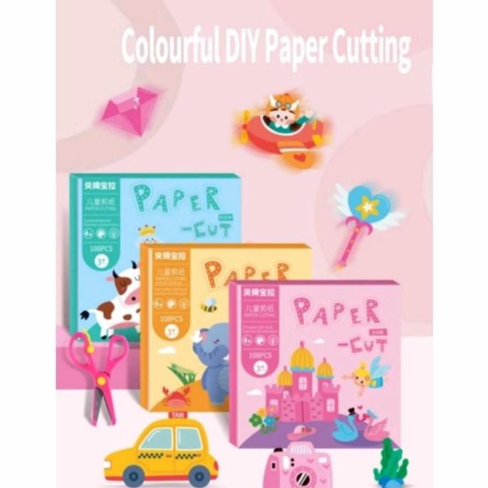 

Mainan Edukasi Anak Belajar Menggunting Pola Kertas Diy Paper Cut