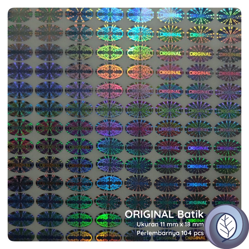 

Stiker Hologram ORIGINAL Oval Batik Silver