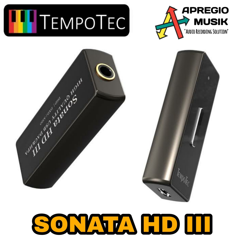 TempoTec Sonata HD III DAC Dongle Portable Headphone Amplifier Abu-abu Paduan Seng USB-C 3.5mm