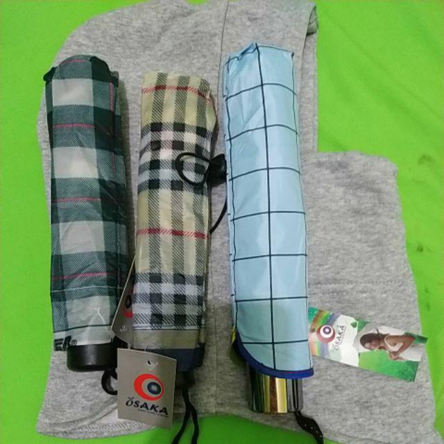 Payung Lipat 4 Karakter Motif Kotak Anti Uv Merk Osaka Bw-119