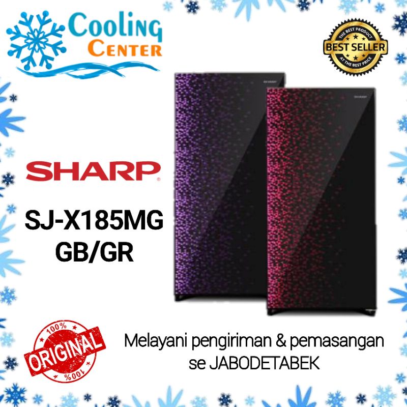 Kulkas Sharp SJX185MGGB lemari es 1 pintu SJX185MGGB garansi resmi