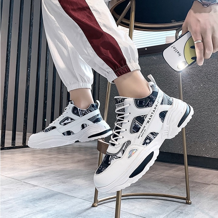 TBIG [COD] Sepatu Pria High Top Bruce WTH Sepatu Import Pria Sekolah Kuliah Kerja Santai