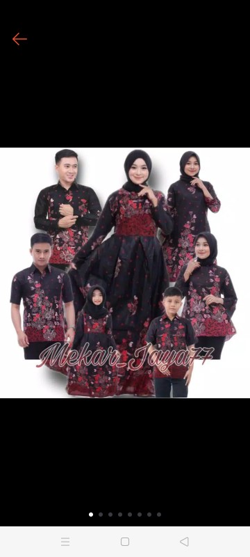 Batik Couple Keluarga Sania Ruffle Ori Ndoro Jowi Dnt Motif Sakura Merah Terbaru & Termurah Shopee