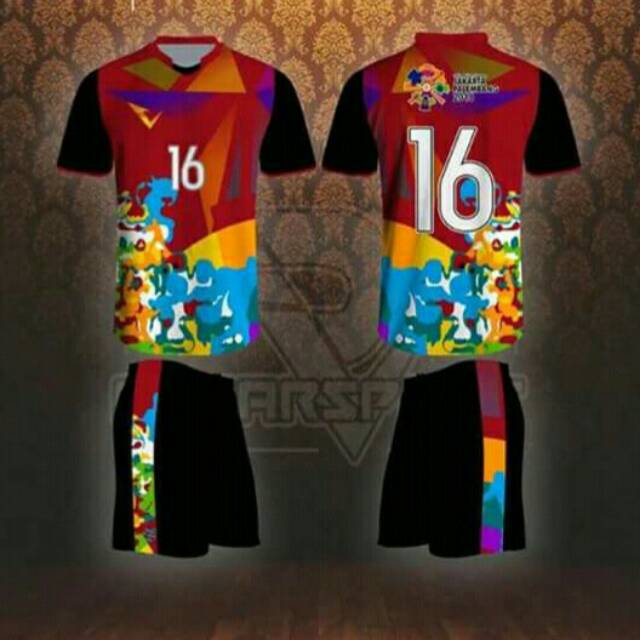 Asian Game C1 - Kostum Volley/Kostum Voli/Baju Volley/ Baju Voli Desain Elegan