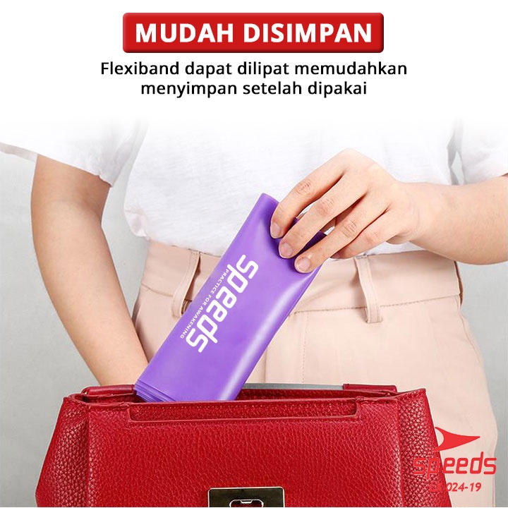 SPEEDS Flexiband Bahan Latex Resistance Band Elastis Alat Olahraga Karet Fitness Gym 024-19-2