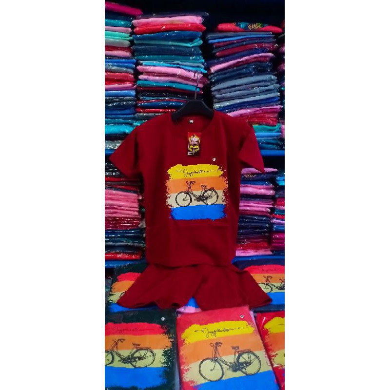 Kaos Setelan anak 2-8 thn KAOS OBLONG Kota JOGJA T-Shirt KAOS JOGJA SABLON Malioboro KAOS KATUN