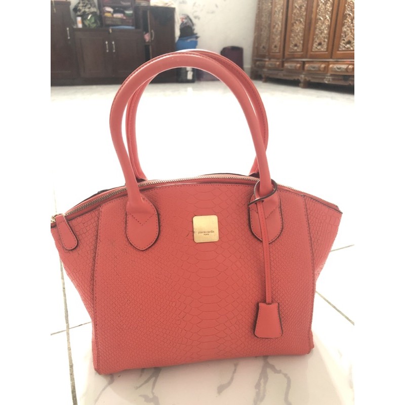 Preloved Tas Kulit Croco Piere Cardin Original