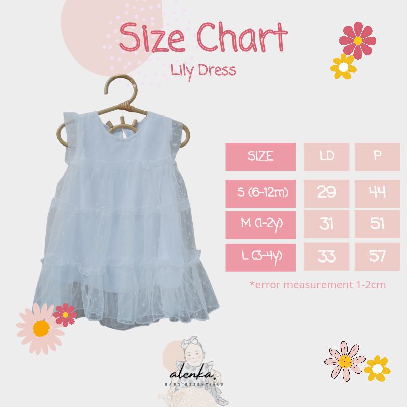 Alenka - Lily White Dress (6m-4y) / Dress Putih Lebaran Pesta Baptis Bayi Anak