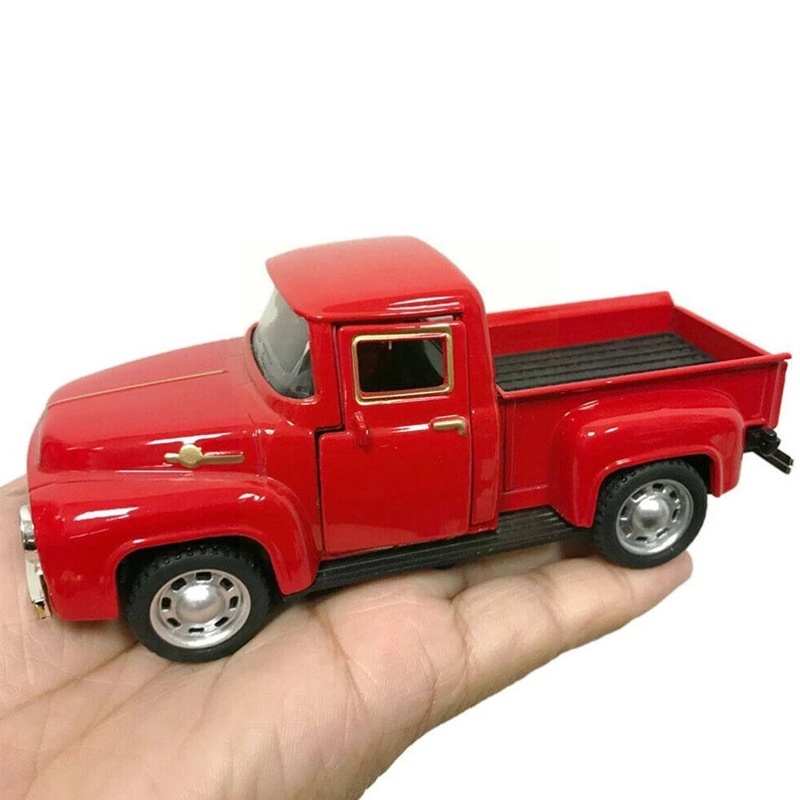 Mainan Mobil Pickup Truck Bahan Alloy Gaya Vintage Skala 1 / 32 Untuk Anak