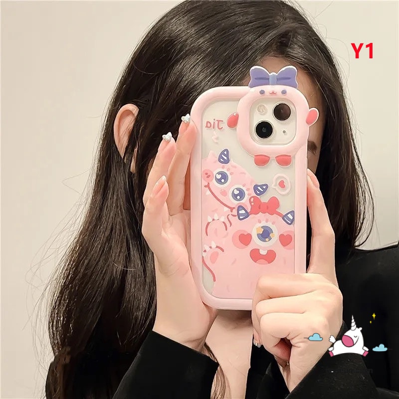 Soft Case TPU Motif Kartun Monster 3D Untuk IPhone 14 XR 6 6S 7 8 Plus 11 13 12 14 Pro MAX XR X XS MAX SE