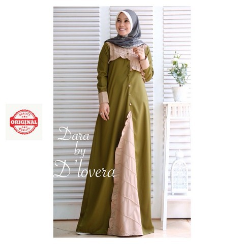 Maxi Dress Muslimah Modern Busui Kancing Dara DRESS by D'lovera