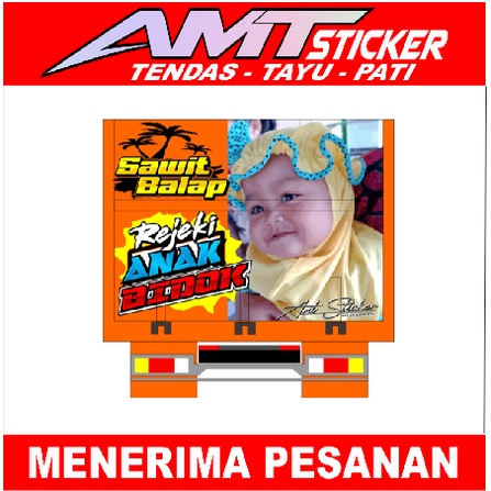 [Terlaris] Stiker Decal Pintu Belakang Truk Canter Giga Stiker Decal Truk Stiker Decal Variasi Truk