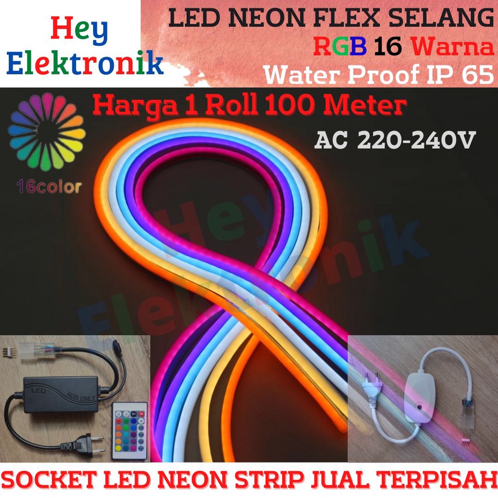 LED Neon FLEXIBLE RGB 1 ROL 100meter 220V IP65