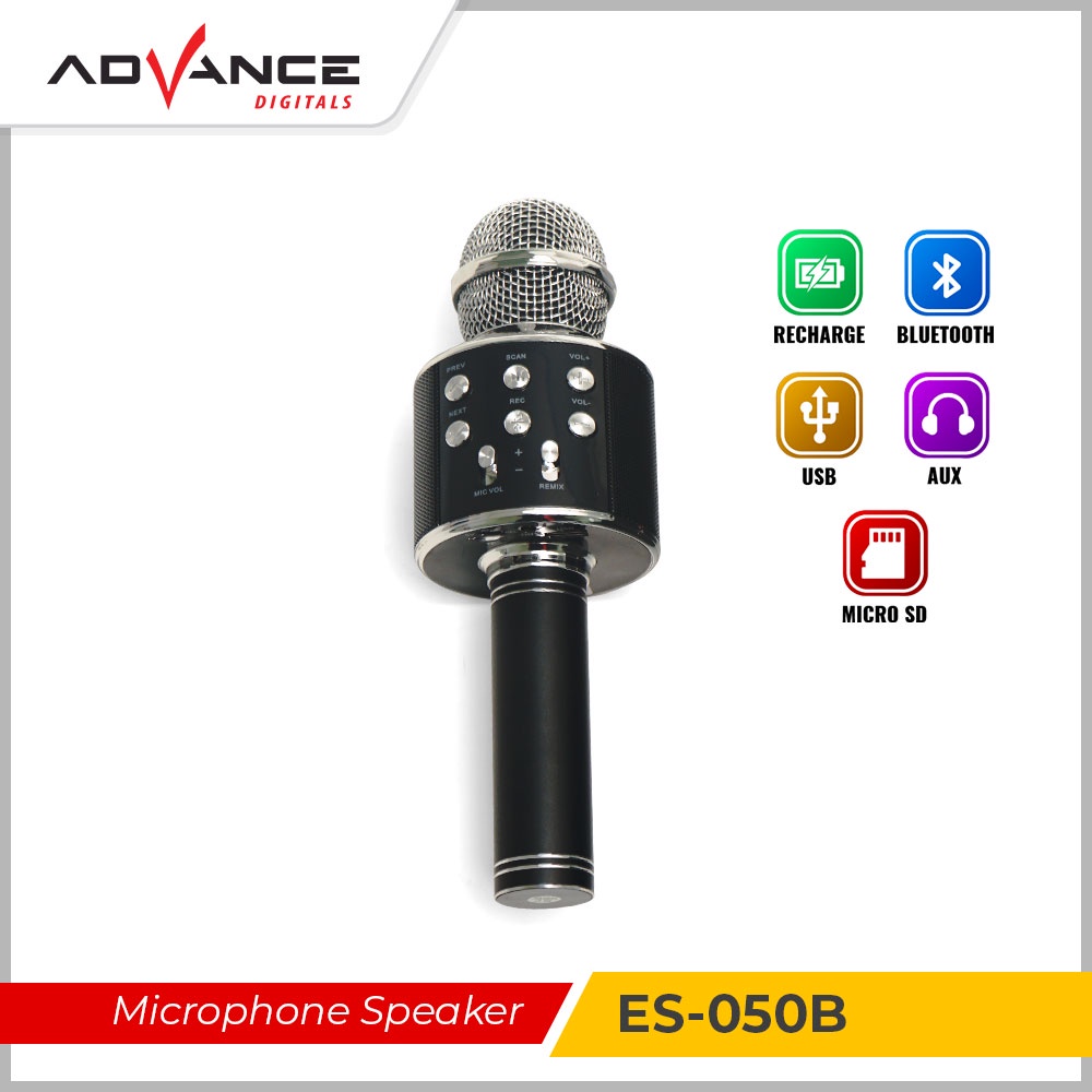 Mic Speaker Wireless Bluetooth Advance ES050B Garansi Resmi