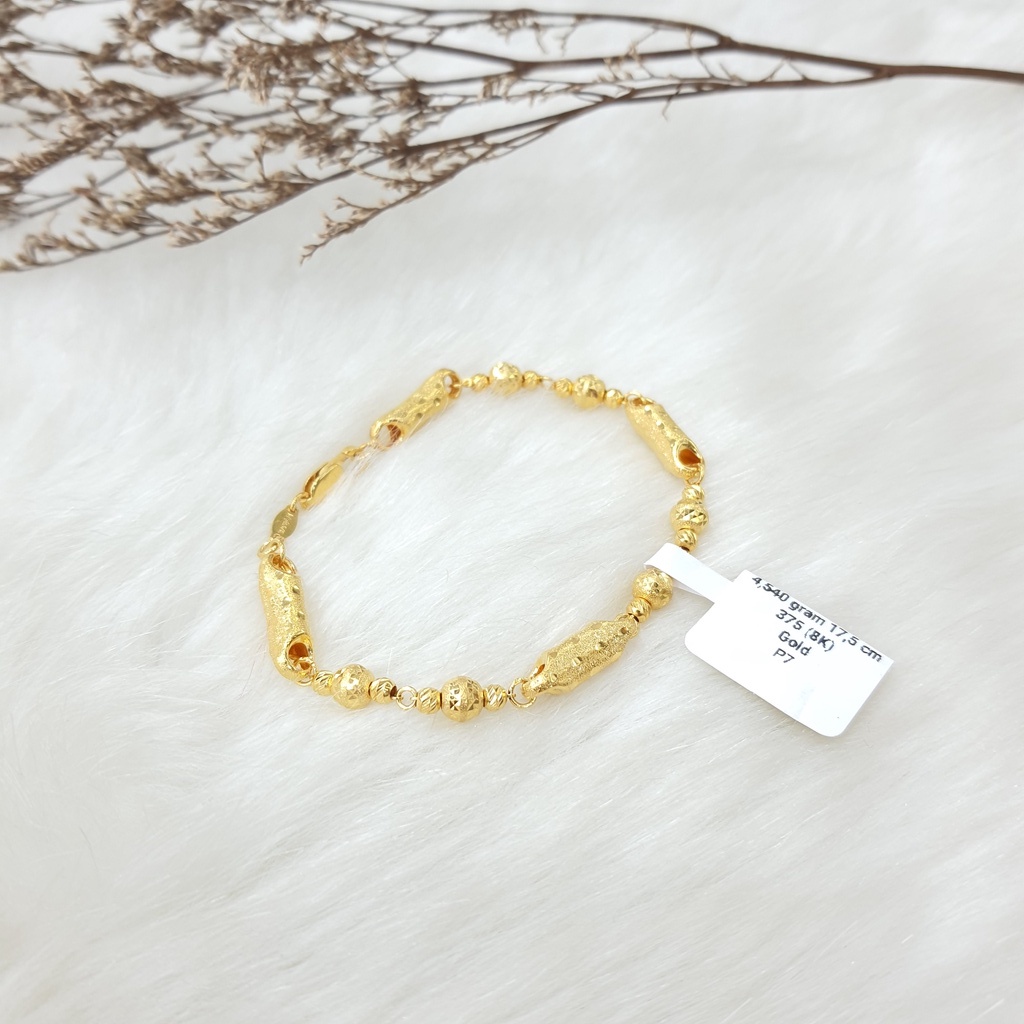 LMG GELANG EMAS RANTAI BAMBU - 375 9K - GOLD