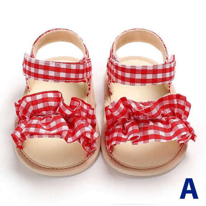 Prewalker / Sandal Sepatu bayi Ruffle RED&amp;PINK