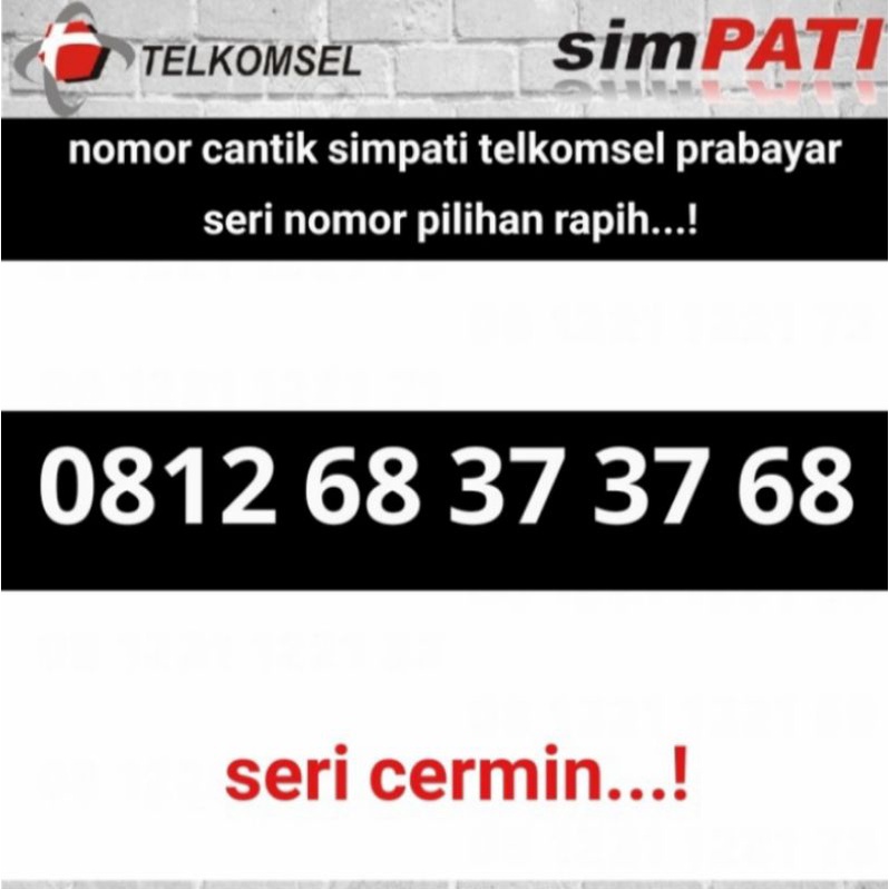 No Cantik Kartu Perdana Simpati Telkomsel 4G / Kartu Simpati  / Simpati