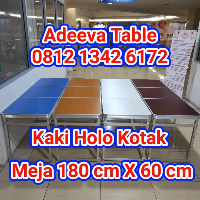 Promo Meja Lipat Koper 60 cm X 180 cm Dgn 3 Level Ketinggian