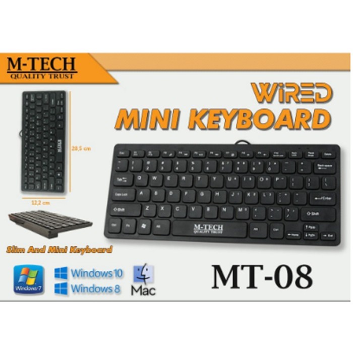 Keyboard Mini M-Tech MT-08 Wired USB Multi MTech MT 08