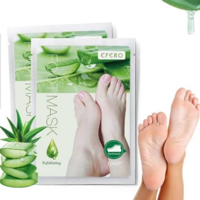 MASKER KAKI PECAH EFERO Exfoliating Foot Mask Pedicure Socks Exfoliation for Feet.