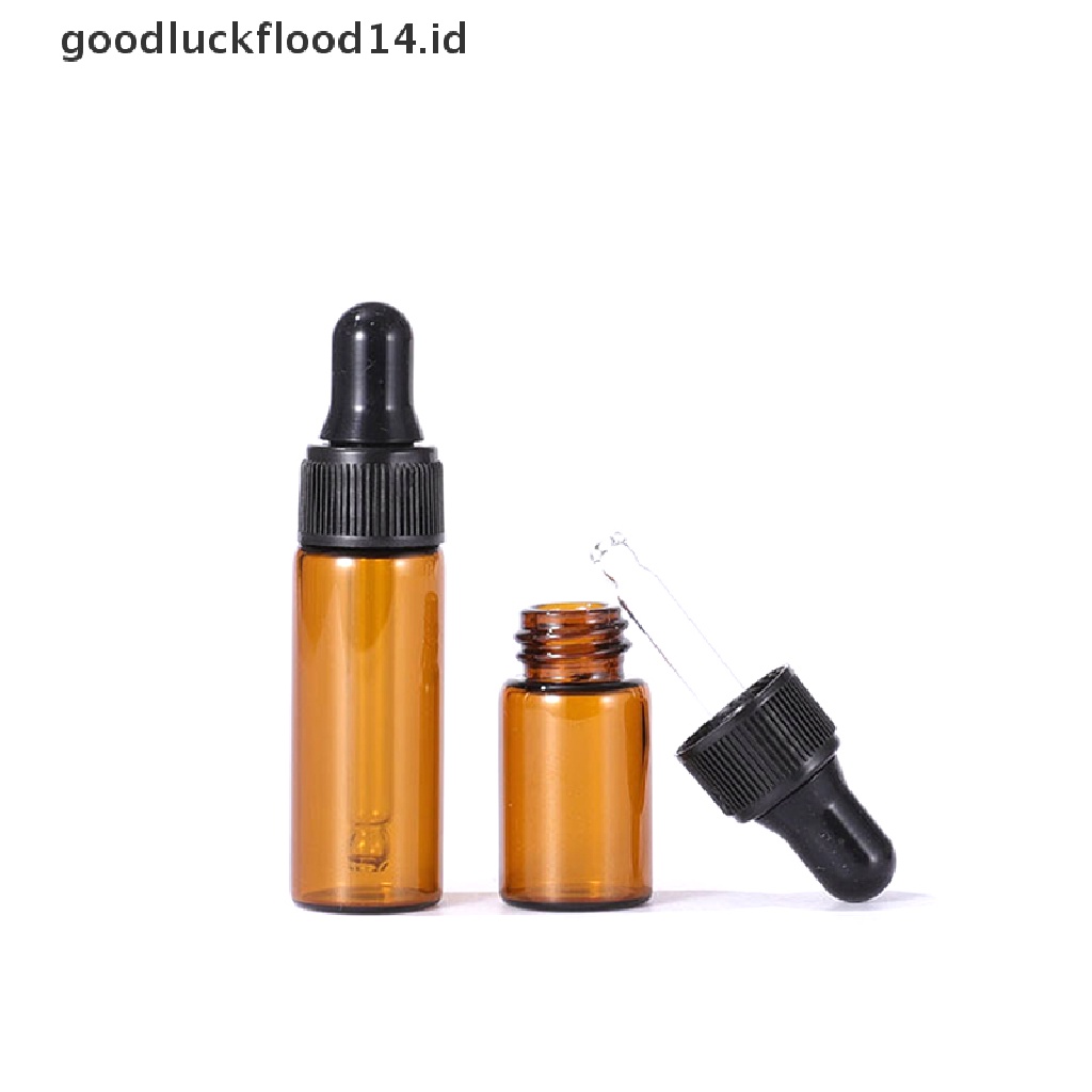 [OOID] 10X 1ml/2ml/3ml/5ml Empty Amber Glass Dropper Bottle Essential Oil Travel Bottle ID