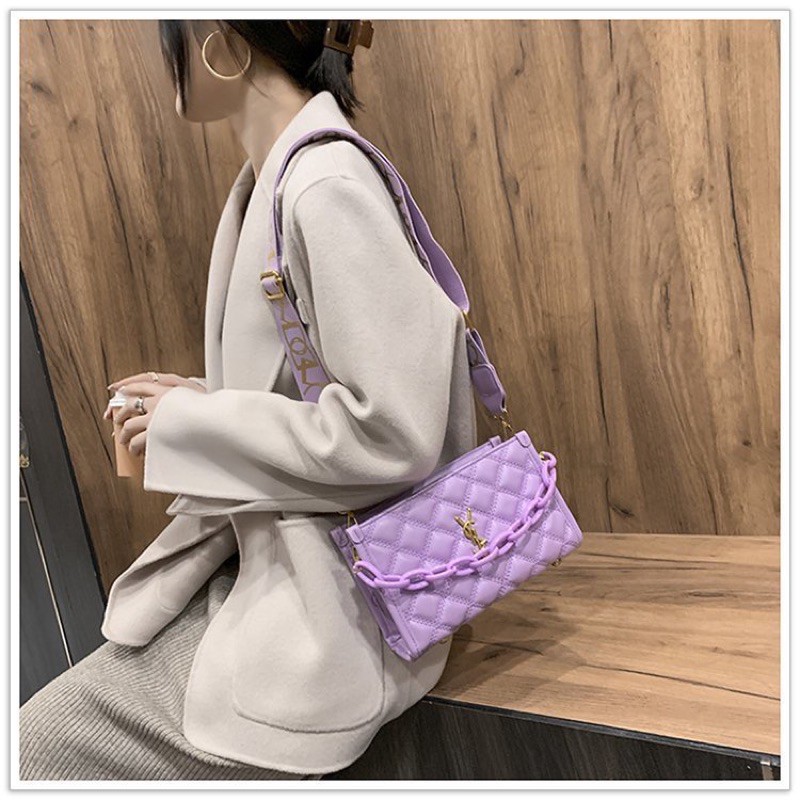 TI 3043 -  TAS SELEMPANG IMPORT KOREA WANITA MURAH BATAM PESTA - E