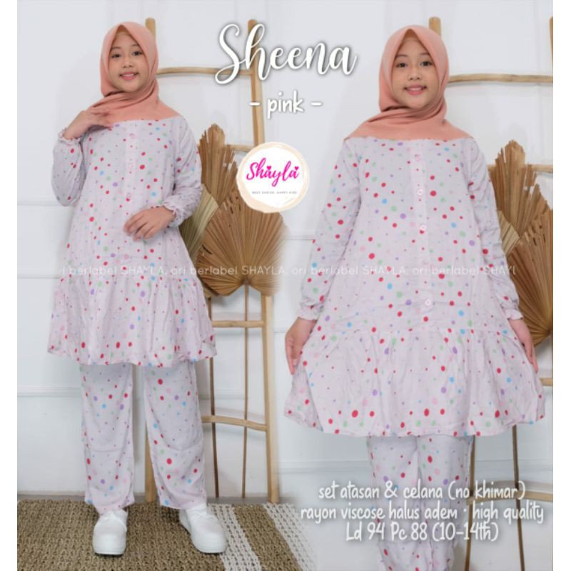 SET ANAK PEREMPUAN 10-14 TAHUN SHEENA RAYON ONE SET/1703