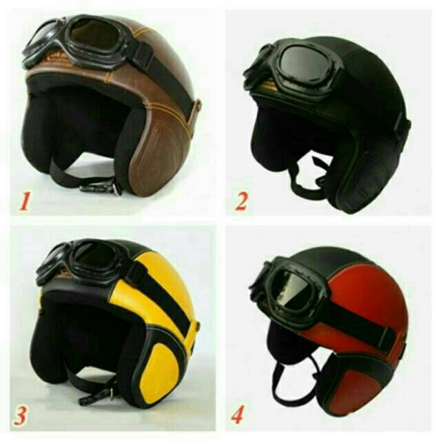 HELM RETRO CLASSIC KACAMATA SNI ORI Shopee Indonesia