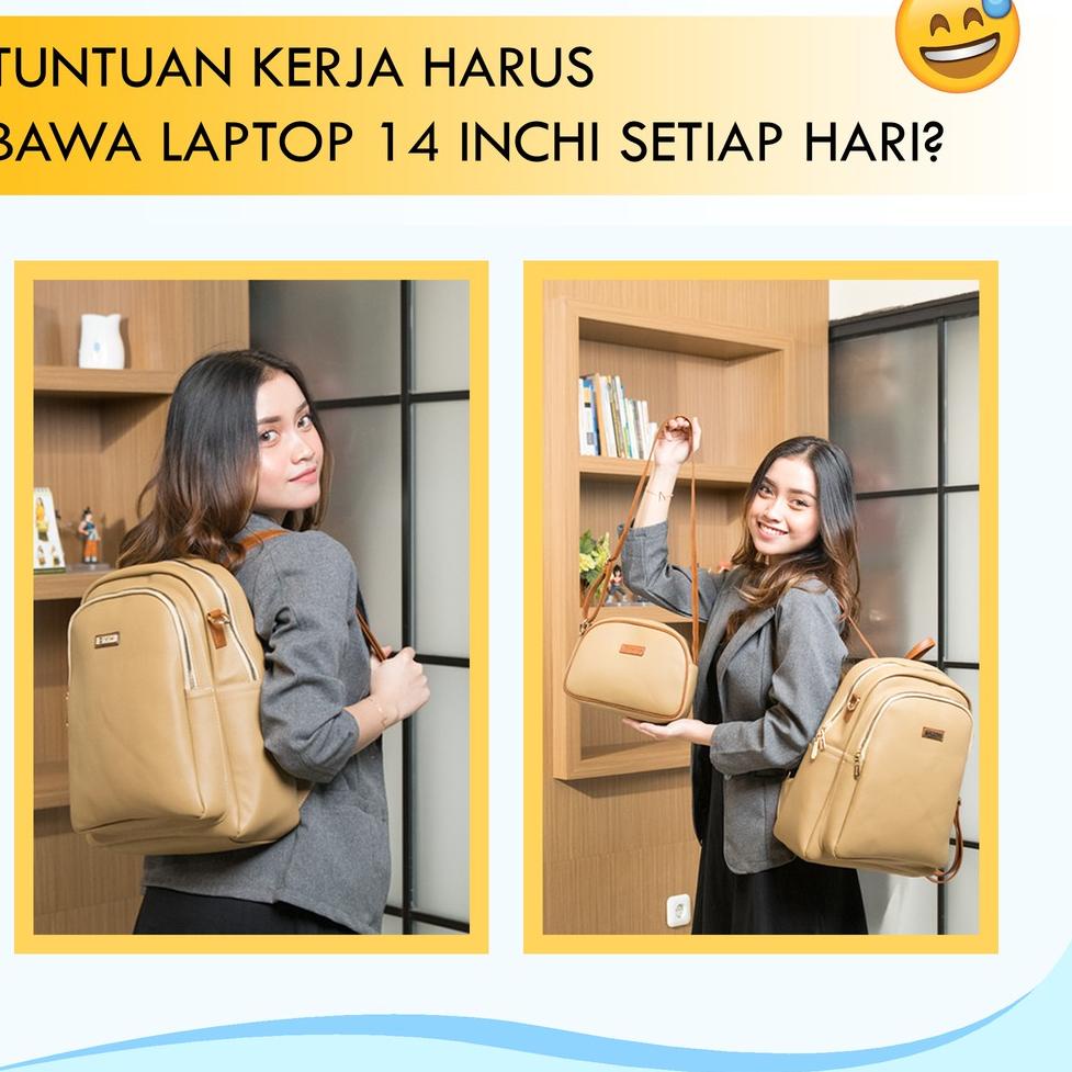 Murah banget WPF96 Arkana Bag by Manjua. Tas Kerja Wanita muat LAPTOP. Tas LAPTOP. Tas RANSEL Gratis