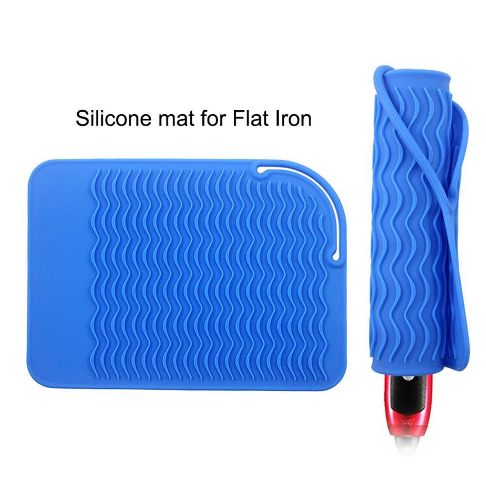 Needway Silicone Mat Pouch Portable Salon Alat Pangkas Rambut Alat Styling Multi Fungsi Untuk Besi Datar