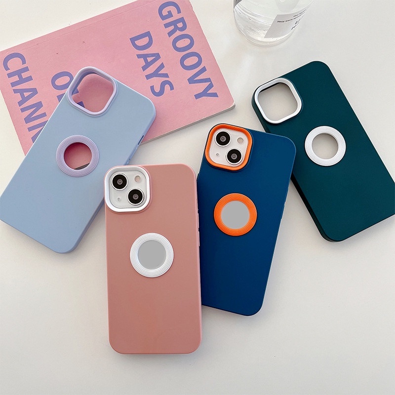 Case Pelindung Penuh Bahan Silikon TPU PC Warna-Warni Untuk IPhone 13 12 11 Pro X Xr Xs Max 7 8 Plus