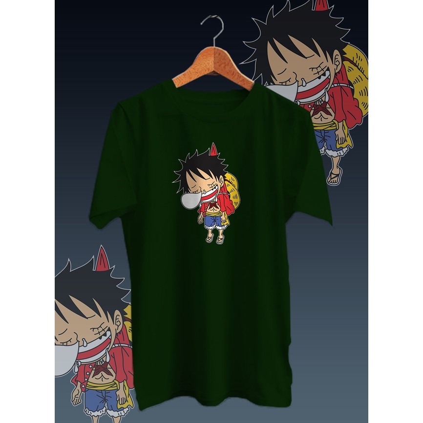 KAOS DISTRO PRIA'ONE PIECE LUFFY&quot;/kaos pria/kaos gambar baru/kaos kattun combed 30s