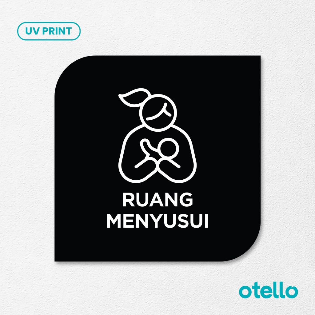 Ruang Menyusui Signage Board Akrilik Tempel Dinding Papan Acrylic Restoran Dinding Petunjuk Toko Cafe