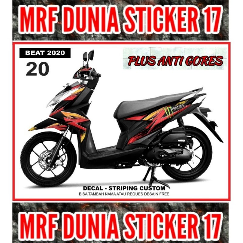 Sticker Decal Motor Beat 2020 Full Body dekal motor Beat 2020 Full Body Stiker Striping motor Beat 2