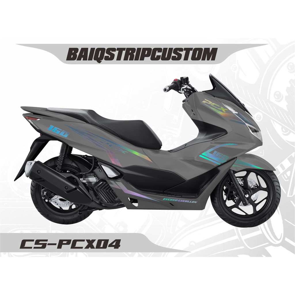 Striping cutting Honda PCX 160- Skotlet Sticker Lis MOTOR GREY Variasi Cutting Sticker PCX04