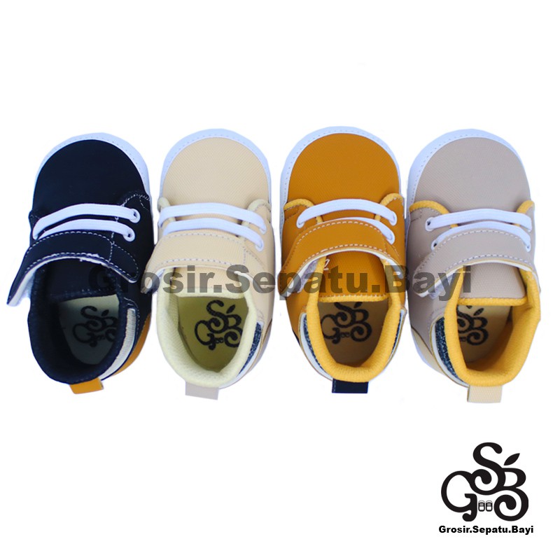 sepatu bayi baby shoes prewalker laki laki perempuan umur 2 - 14 bulan model Basket Case