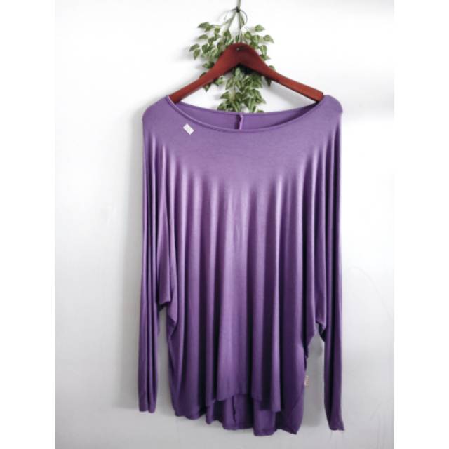 Baju kaos panjang lilac ungu purple