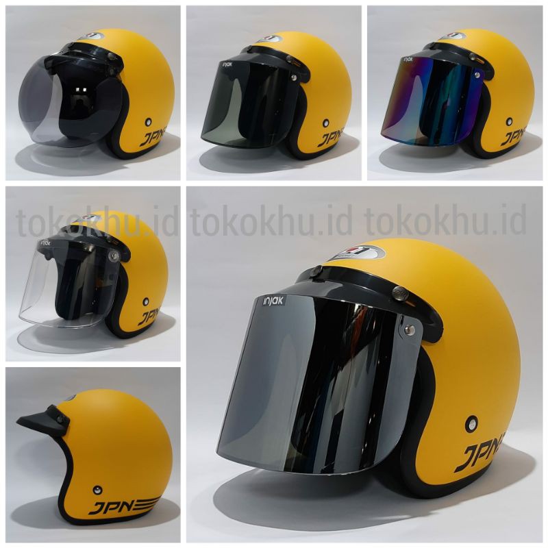 HELM BOGO JPN CLASIC RETRO ORIGINAL KUNING DOP