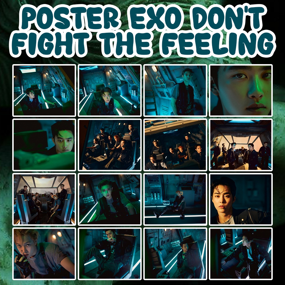 Poster EXO DONT FIGHT THE FEELING | Poster Kpop A4 A5 A6 Murah Murah (Part C)