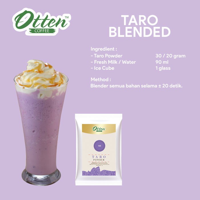 Otten Coffee - Taro Creme Powder 1 Kg | Bubuk Minuman Taro-1