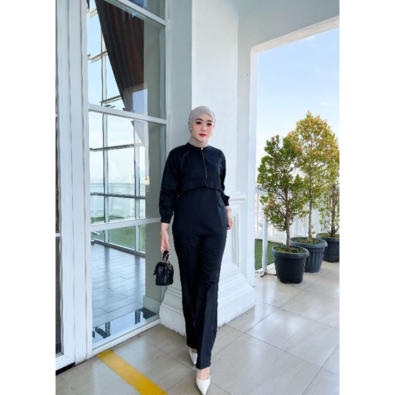 ANITA SET | SET DAILY HIJAB | OOTD MUSLIM | BAJU KANTOR WANITA | BAJU CASUAL SET WANITA POLOS
