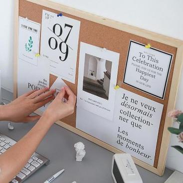 

SEGERA BELI Dekorasi rumah cork message board notice board frame information board background board mural memo board+