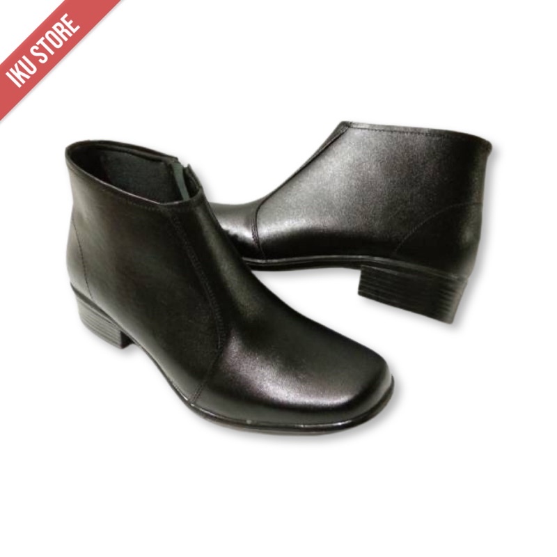 Sepatu pdh wanita kulit asli polwan kantoran