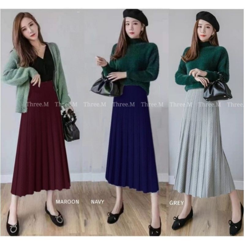 MDLV ~ BM 1911 KNIT SKIRT // ROK RAJUT// FASHION IMPORT WANITA