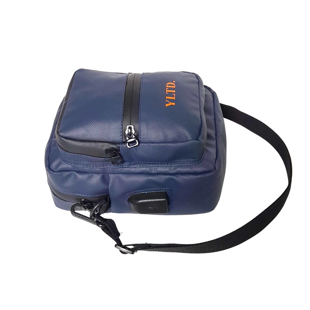 Rancis Jaya - Sling Bag USB Waterproof YLTD Original | Tas Selempang Usb Anti Air Pria Wanita