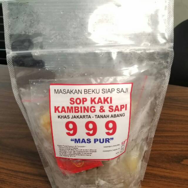 

Sop Kaki Kambing & Sapi 999 " Mas Pur