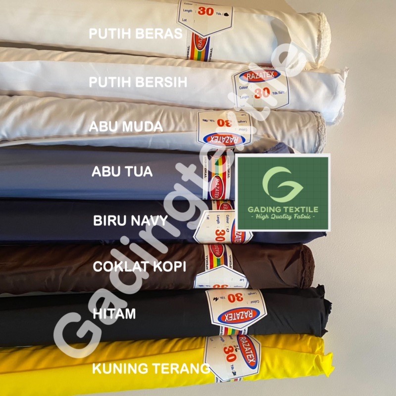 ( per setengah meter ) kain furing ASAHI TEBAL APL RAZATEX lebar 120 cm TERMURAH lapisan baju brukat satin batik kebaya